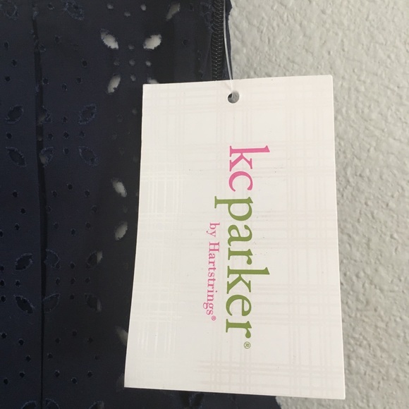 KC Parker by Hartstrings Girls Navy Blue Eyelet skirt - Picture 7 of 7